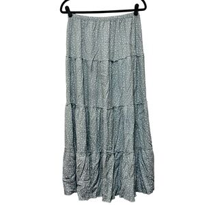 Brandy Melville Blue Floral Izzy Maxi Skirt